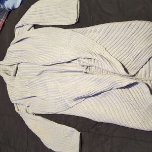Women's Acrylic Knit  2-way Sweater Gray Size Large